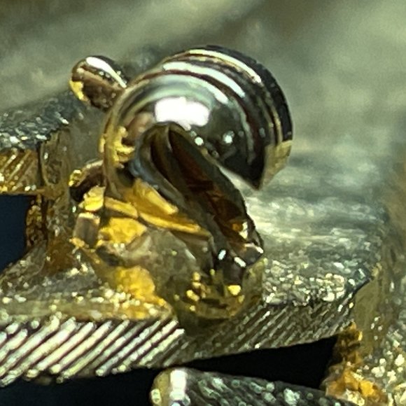 EUC Vintage '50's Expan Brand Abstract Bird Pin, Gold-Tone Textured, 2 3/4" L - Picture 7 of 11